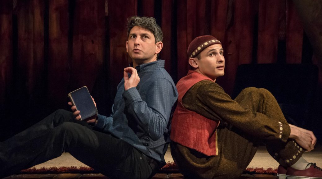 The Kite Runner Playhouse Theatre Amir (David Ahmad) Hassan (Andrei Costin) Photo Irina Chira