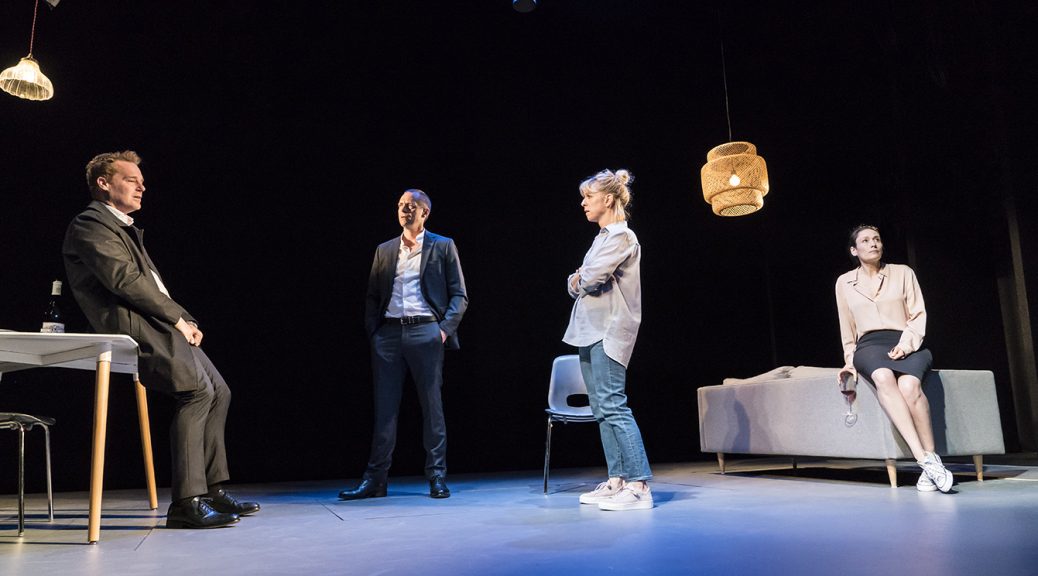 Production photograph of the play 'Consent' at the Harold Pinter Theatre