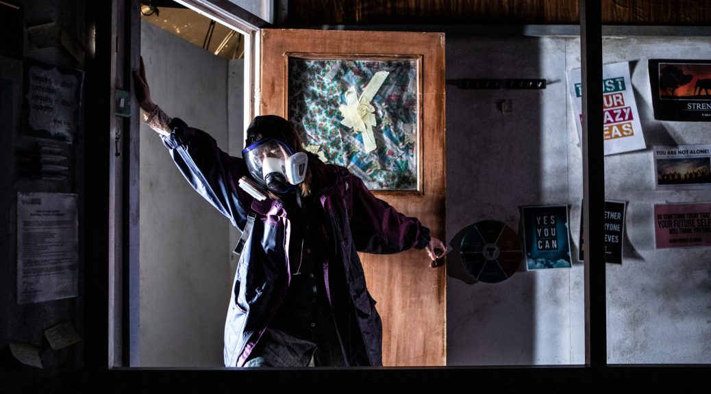 Lydia Larson in You Stupid Darkness! at the Southwark Playhouse