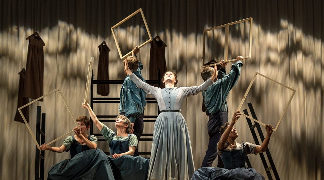 Madeleine Worrall and the Jane Eyre company. Photo by Manuel Harlan