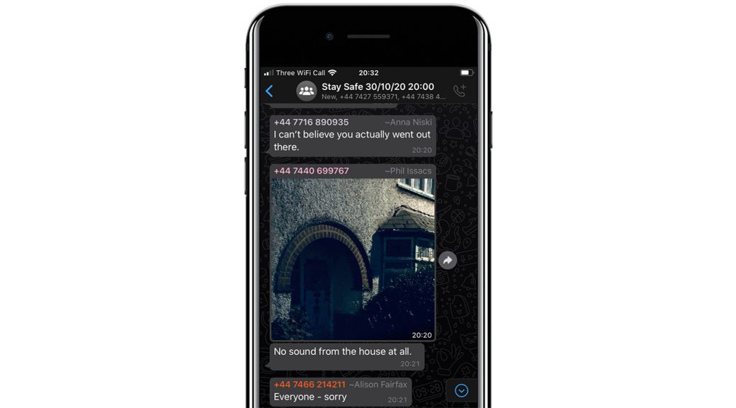 phone with screenshot from 'Stay Safe'