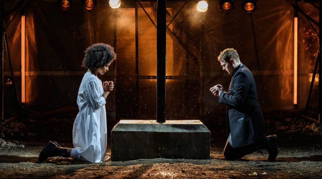 Isabel Adomakoh Young and Joel MacCormack in Romeo and Juliet at Regents Park credit Jane Hobson