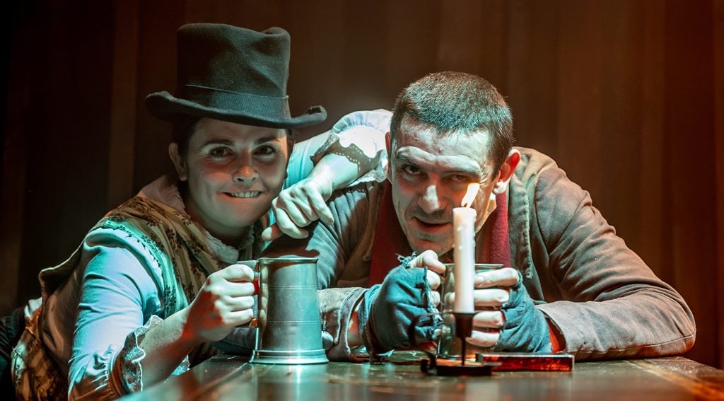 John-Dagleish-and-Freya-Sharp-in-Cratchit-at-the-Park-Theatre-credit-Charles-Flint-Photography