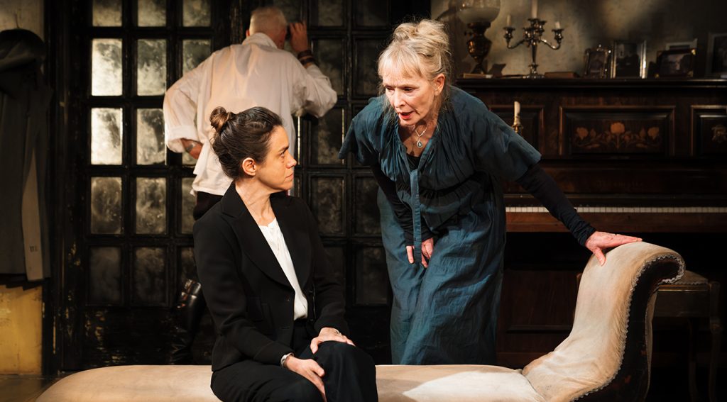 Lindsay-Duncan-and-Emily-Bruni-in-The-Dance-of-Death-at-the-Arcola-credit-Alex-Brenner