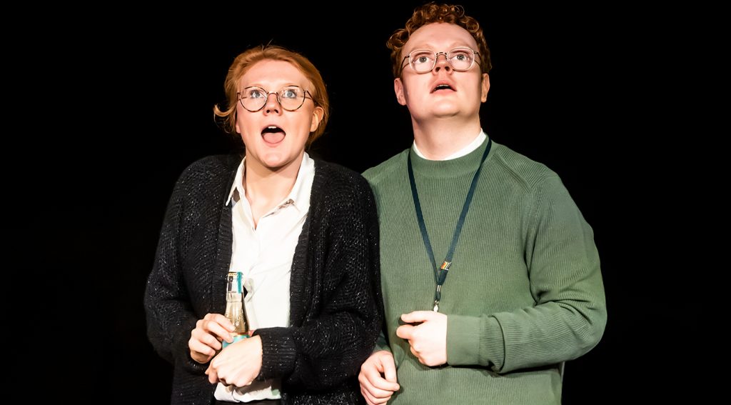 Rachael Hilton and Eoin McKenna in 'Right Dishonourable Friend' at the Vault Festival