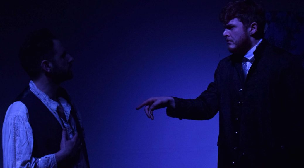 Pedro Branco (Raoul) Alexander Donaldson (Arthur) in “The Ebony Frame” at the Baron’s Court Theatre